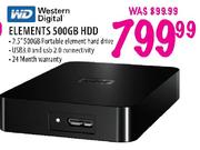 Western Digital Elements 500GB HDD