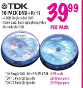 TDK 10 Pack DVD+R/-R-Per Pack