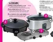 Logik Stainless Steel Slow Cooker-6.5 Ltr