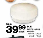 SCE Square Ceiling Lamps Assorted-each