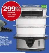 Platinum 3-Tier Food Steamer-3.5L Each