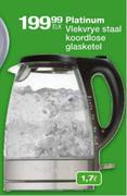 Platinum Vlekvrye Staal Koordlose Glasketel-1.7L Elk
