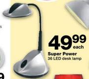 Super Power 36 LED Desk Lamp-Each