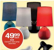 SCE Ceramic Bed Lamp Assorted-Each