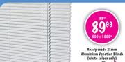 Ready-Made 25mm Aluminium Venetian Blinds(White Colour Only)-600mm(w) x 1000mm(h)