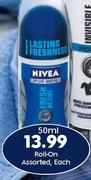 Nivea Roll-On Assorted-50ml Each