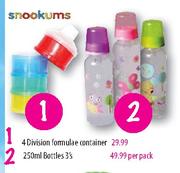 Snookums 4 Division Formulae Container
