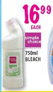 Simple Choice Bleach-750ml Each
