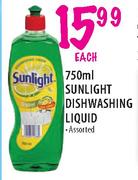 Sunlight Dishwashing Liquid Assorted-750ml Each