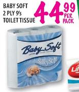 Baby Soft 2 Ply Toilet Tissue-9's Per Pack