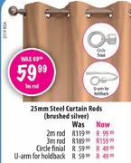 Steel Curtain Rods Circle Finial