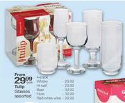 Tulip Beer Glasses Assorted-4 pack per pack 