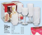 Tulip Red/White Wine Glasses Assorted-4 pack per pack 