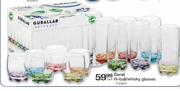 Coral Hi-Ball/Whisky Glasses-6 pack per pack