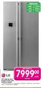 LG 591 Ltr Side-by-Side Fridge/Freezer with External Control (GW-B207FLQK)