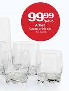 Adora Glass Drink Set-18 Piece
