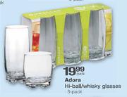 Adora Hi-Ball/Whisky Glasses-3's Pack