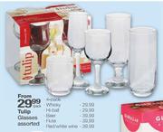 Tulip Hi-Ball Glasses Assorted-4's Pack