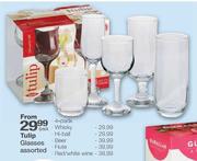 Tulip Red/White Wine Glasses Assorted-4's pack