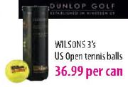 Wilsons US Open Tennis Balls-3's Per Can