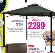Gazebo with Awning-335 x 335cm