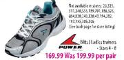 Power Blits J Ladies Trainers Sizes: 4-8 Per Pair