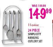 Home Elegance 24 Piece Simplicity Hanging Cutlery Set