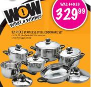12 Piece Stainless Steel Cookware Set