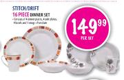 Stitch/Drift 16 Piece Dinner Set