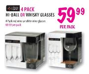 Always Home 4 Pack Hi-Ball or Whisky Glasses-per pack