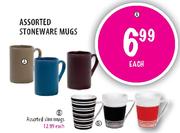 Assorted Stoneware Mugs-each