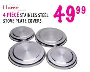 Home Elegance 4 Piece Stainless Steel Stove Plate Covers
