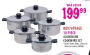 Bon Voyage 10 Piece Aluminium Cookware Set