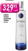 Ciroc Grape Imported Vodka - 1 x 750ml
