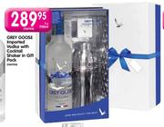 Grey Groose Imported Vodka With Cocktail In Gift Pack - 1 x 750ml 