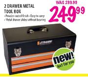 Stramm 2 Drawer Metal Tool Box