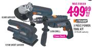 Stramm 3 Piece Power Tool Kit Grinder-850W Or Drill-550W Or Sheet Sander-135W Per Kit