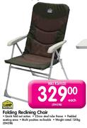 Camp Master Folding Reclining Chair-Each