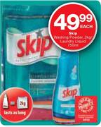 Skip Washing Powder-2kg/Laundry Liquid-750ml Each