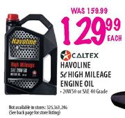 Caltex Havoline High Mileage Engine Oil-5l Each