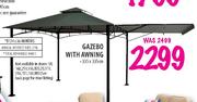 Gazebo With Awning 335x335cm