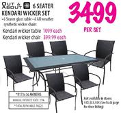 Out & About 6 Seater Kendari Wicker Set