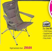 Camp Master High Backrest Chair