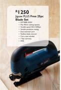 Bosch Jigsaw (GST90BE)-650W Plus Free 25pc Blade Set 