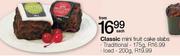 Classic Mini Fruit Cake Slabs Iced-200g Each