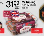 Mr Kipling Run & Raisin Slice-6 Per Pack