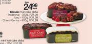 Classic fruit Cake Slabs Iced-400g Each