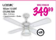 Logik 1 Light Ceiling Fan-105cm