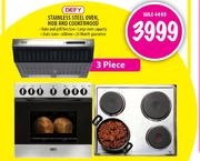 Defy Stainless Steel Oven, Hob And Cookerhood-3 Piece