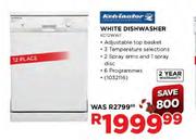 Kelvinator White Dishwasher (KD12WW1)
